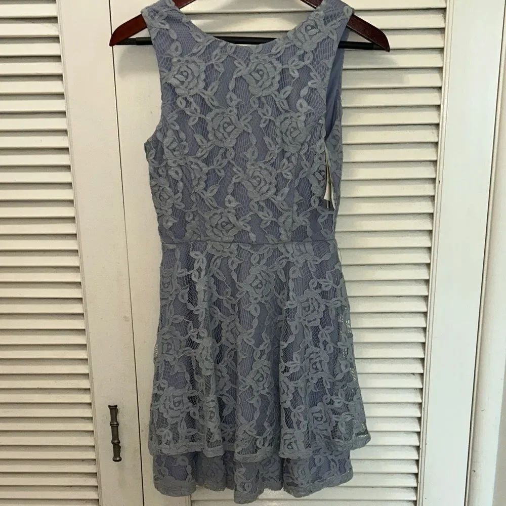 Speechless Lace Skater 🛹 Dress - Lavendar Lined Floral Gorgeous!